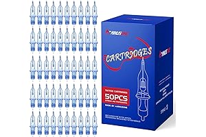 50 Pcs Wormhole Wormhole Needles Tattoo Cartridge Needle Assorted