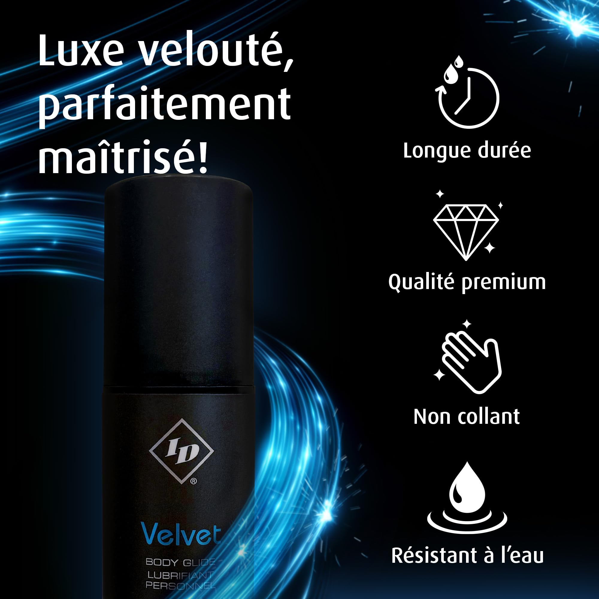 ID Velvet Silicone Lube 200ml - Lubrifiant anal de luxe et gel lubrifiant pour une intimité accrue. Notre gel lubrifiant anal longue durée et non collant est idéal pour les rapports sexuels privés.