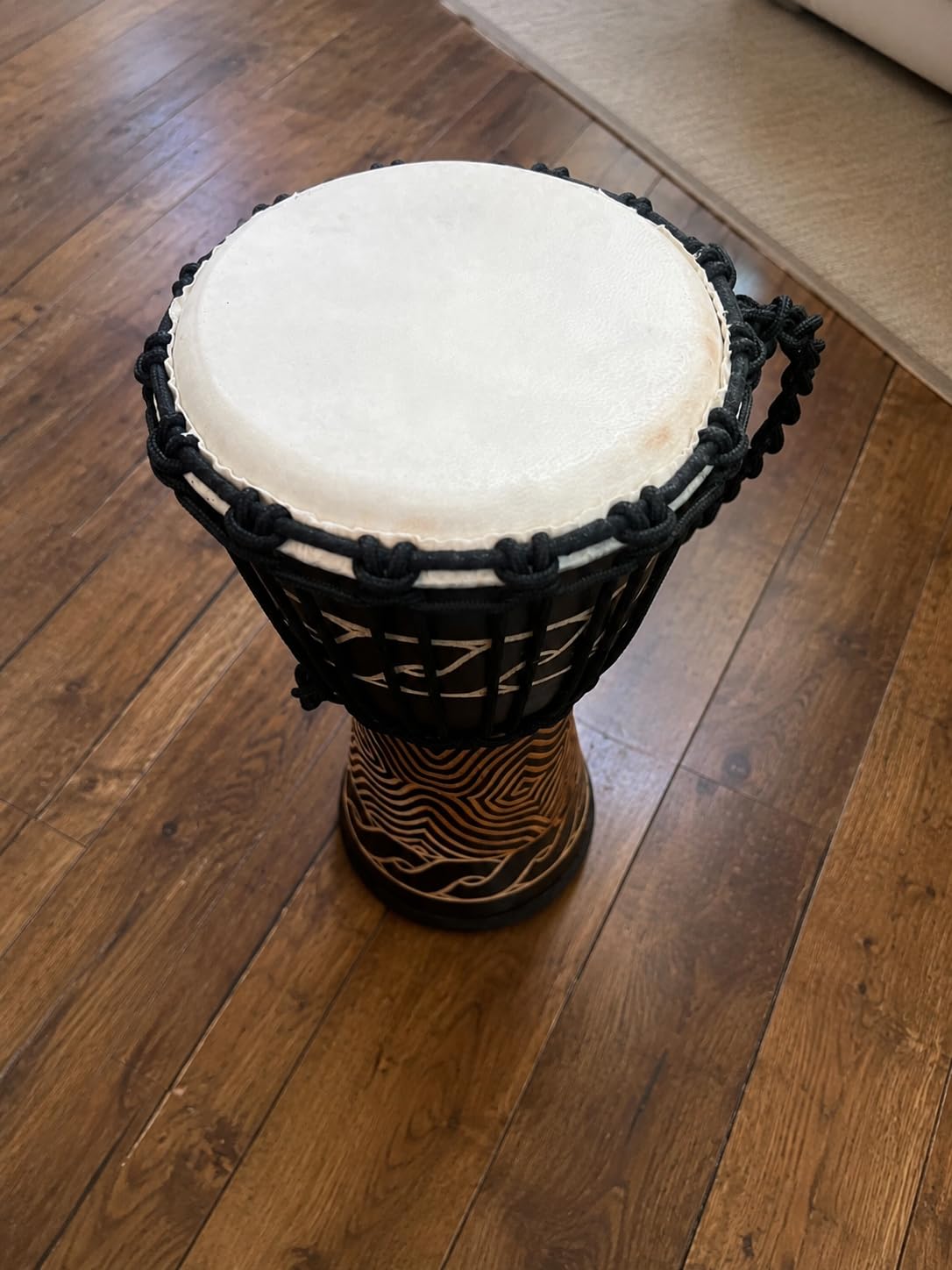 Djembe estándar linecarv, 16 cm de alto, 8 "Cabeza, nk047