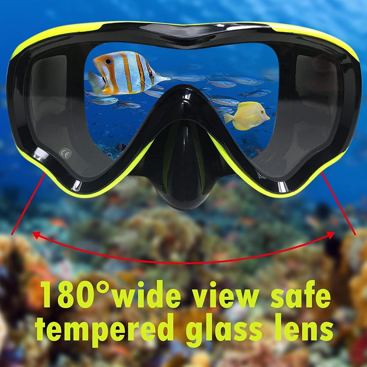 Set da Snorkeling a tenuta stagna occhiali da Snorkeling da nuoto antiappannamento occhiali con tubo da Snorkeling a secco per lo Snorkeling nuoto immersioni subacquee  18