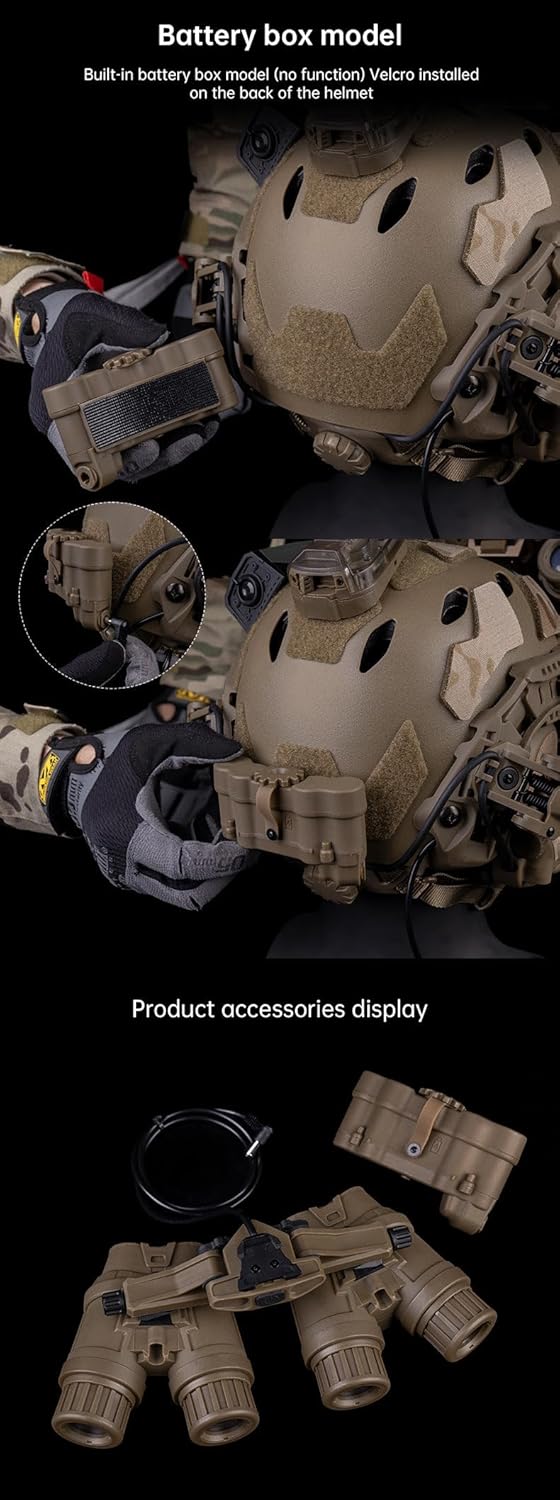 Tactical Night Vision Goggles, Adjustable Aperture, Foldable Design, Tan