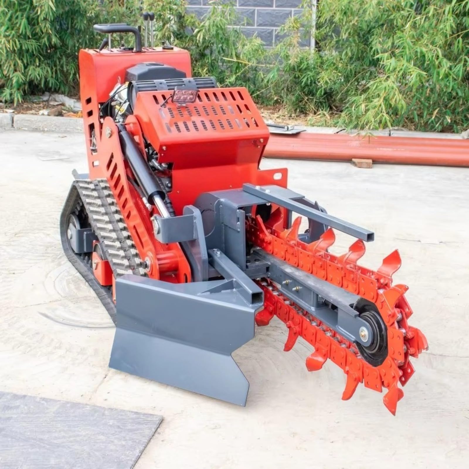 Mini Tracked Ditching Machine for Orchard Pipeline Installation