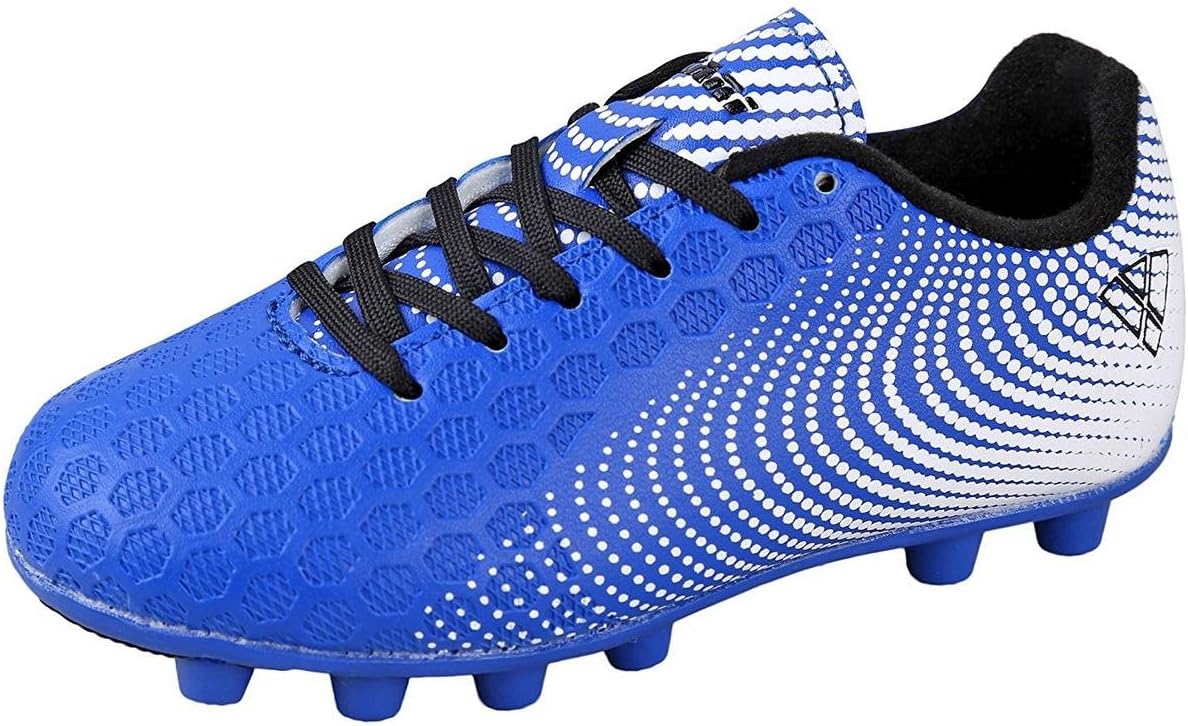 Vizari USA Stealth Boys Girls Soccer Cleats | Youth Firm Ground Athletic Outdoor Football Shoes for Toddler, Little Kid, Big Kid | Lightweight & Durable