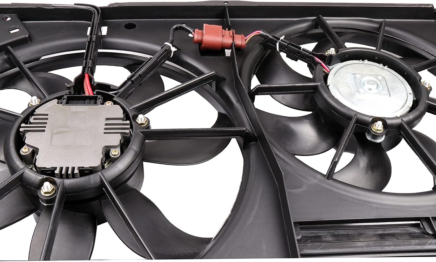 Radiator Condenser Fan Assembly Cooling Fan Driver Passenger Side/LH RH 621-460 KFKGF Universal Slim Fan Push Pull Radiator Condenser Fan Assembly Cooling 12V Mount Kit 2005-2013 for Volkswagen Jetta