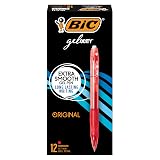 BIC Gelocity Original Red Gel Pens, Medium Point, 0.7mm, 12-Count Pack – view 1