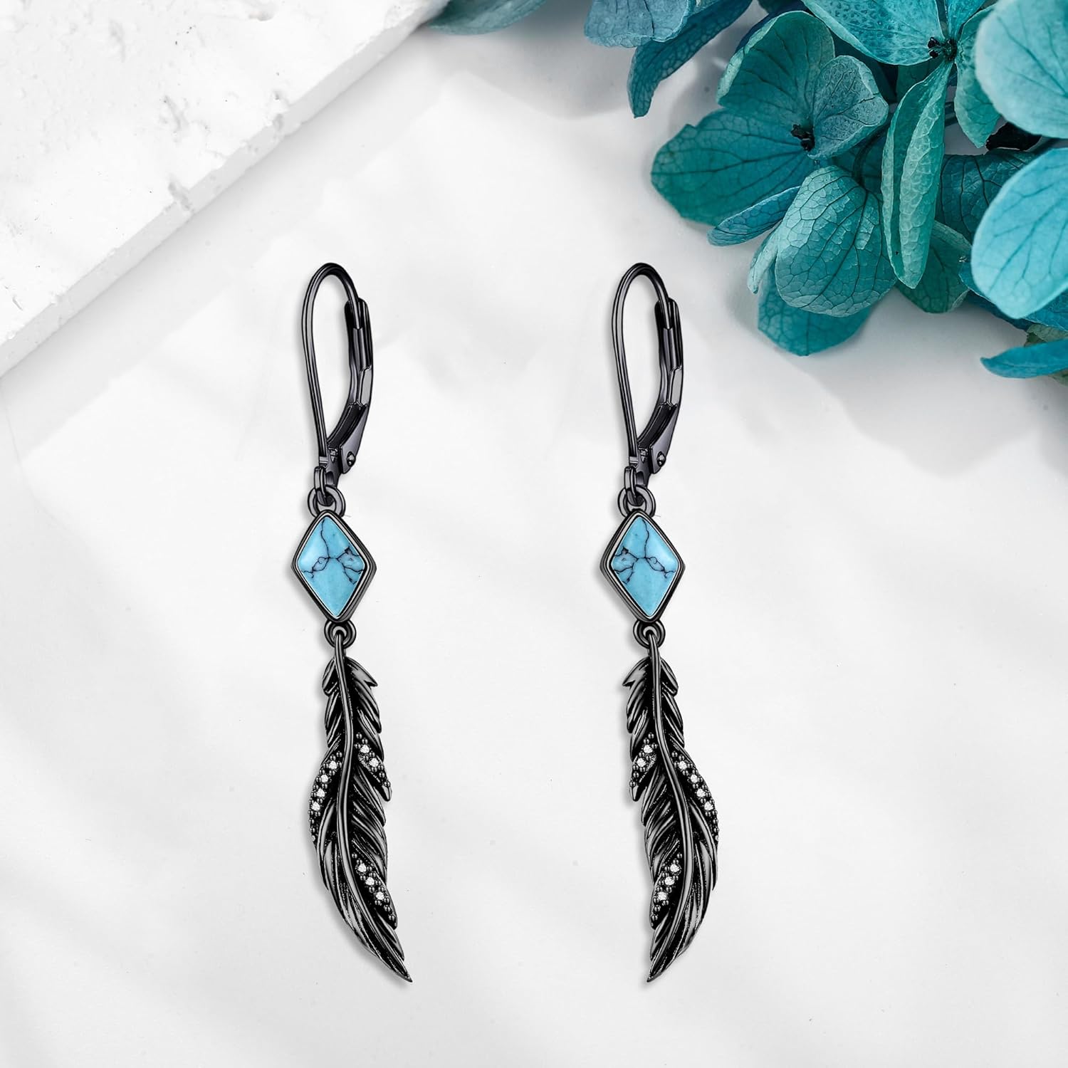 Dangle Earrings for Women Sterling Silver Mountain/Music Cross/Hamsa Hand/Gothic Rose Earrings Coffee Jewelry Gifts for Women