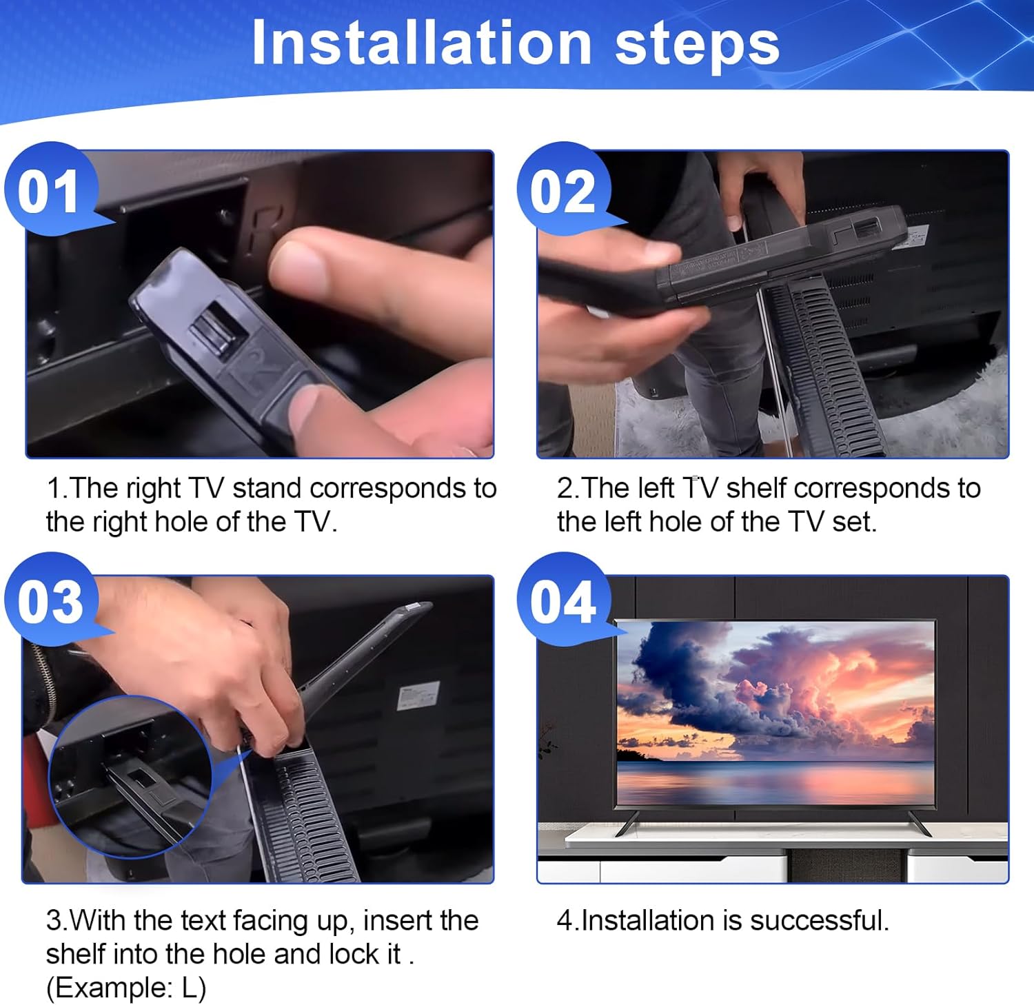 for Samsung Tv Legs Stand - Tv Legs Replacement, Applies to UN50TU7000FXZA UN50TU700DFXZA UN55TU7000FXZA UN55TU700DFXZA UN55TU8000FXZA UN58TU7000FXZA Model