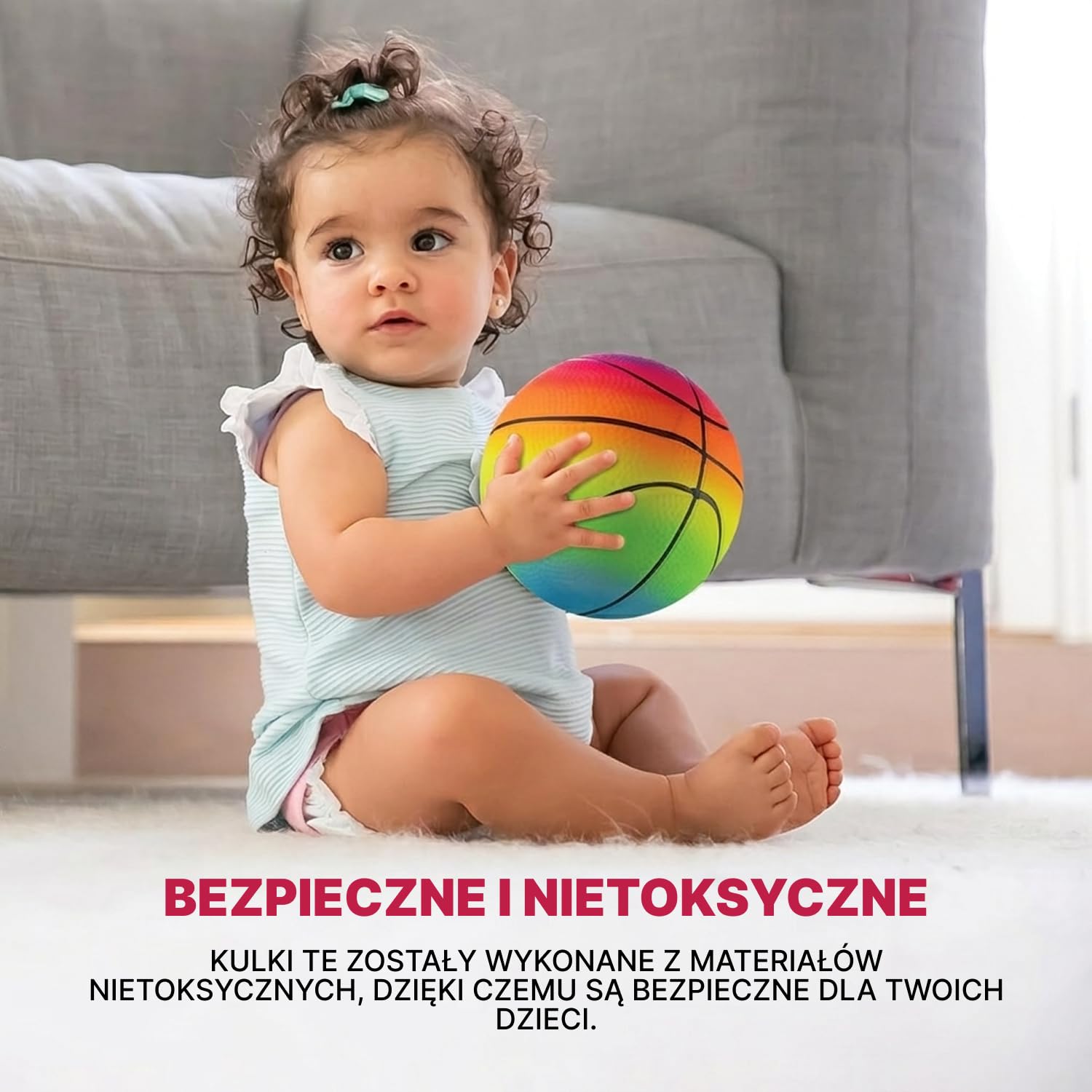 Piłki sportowe Mini Rainbow – 5 cali (w zestawie 4 sztuki) nadmuchiwane piłki winylowe dla dzieci i małych dzieci z ręczną pompką, neonową piłką do koszykówki, piłką nożną i siatkówką do placu zabaw