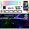 Acrylic Interior Car LED Strip Light with Wireless APP, RGB Dreamcolor 6 in 1 with 175 inches 593 LEDs Fiber Optic Ambient Li