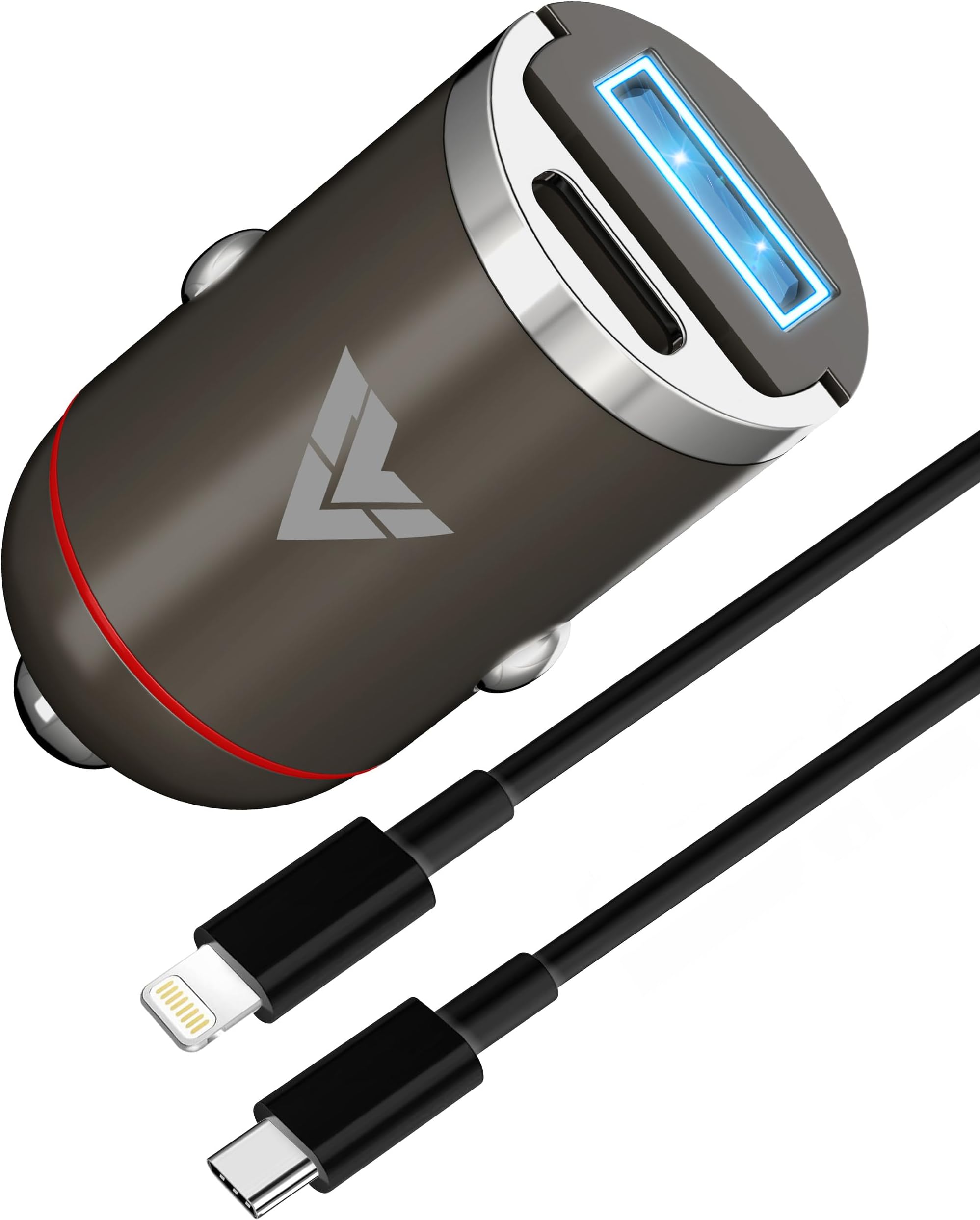 Keple In-Car Charger Dual Port SAT NAV Car Charger + 2m 90 - View #2
