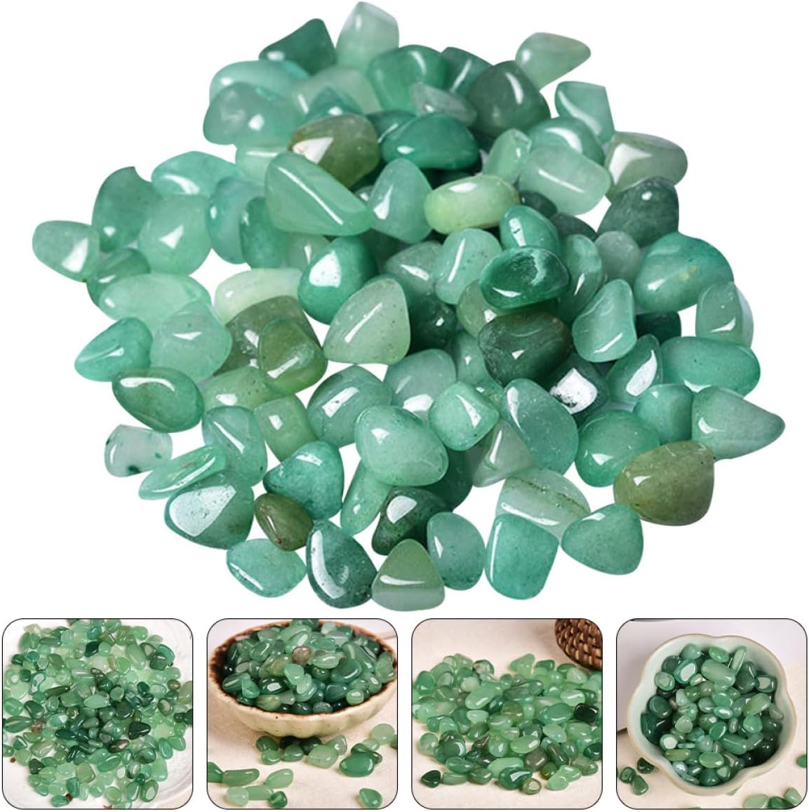 BESPORTBLE 1set Natural Jade Decorative Stones for Fish Tank Aquarium Gravel Smooth Decorative Rocks for Landscaping Aquarium Decor