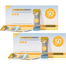 100PCS Korean Sunscreen SPF 50+ Face Moisturiser,Mini Travel Size Sunscreen for Body & Face,Ultra Light Protection Sun Cream for Fa/ce & Body with Rice Toner,Waterproof & Non-Greasy Sun Protection
