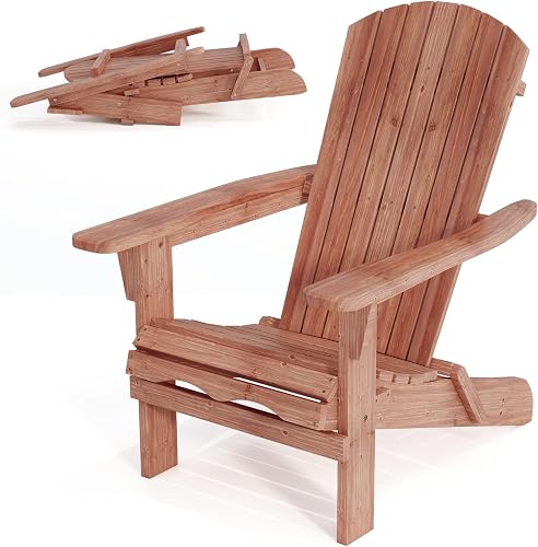 Giantex Lot de 2/4 chaises Adirondack pliantes, chaise d'…