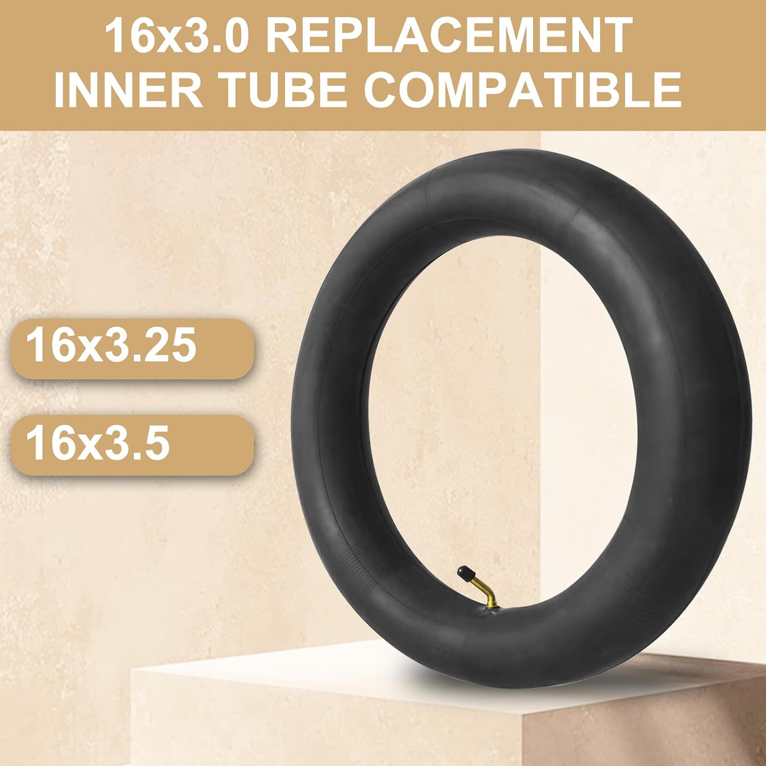 2 Pack 16x3.0 Bikes Inner Tube 16x3.00 Electric Scooter Tires Tube 16x3.0, 16x3.25, 16x3.5 Tires Tube for E-Bikes Scooters Mopeds Unicycles and Folding Bikes