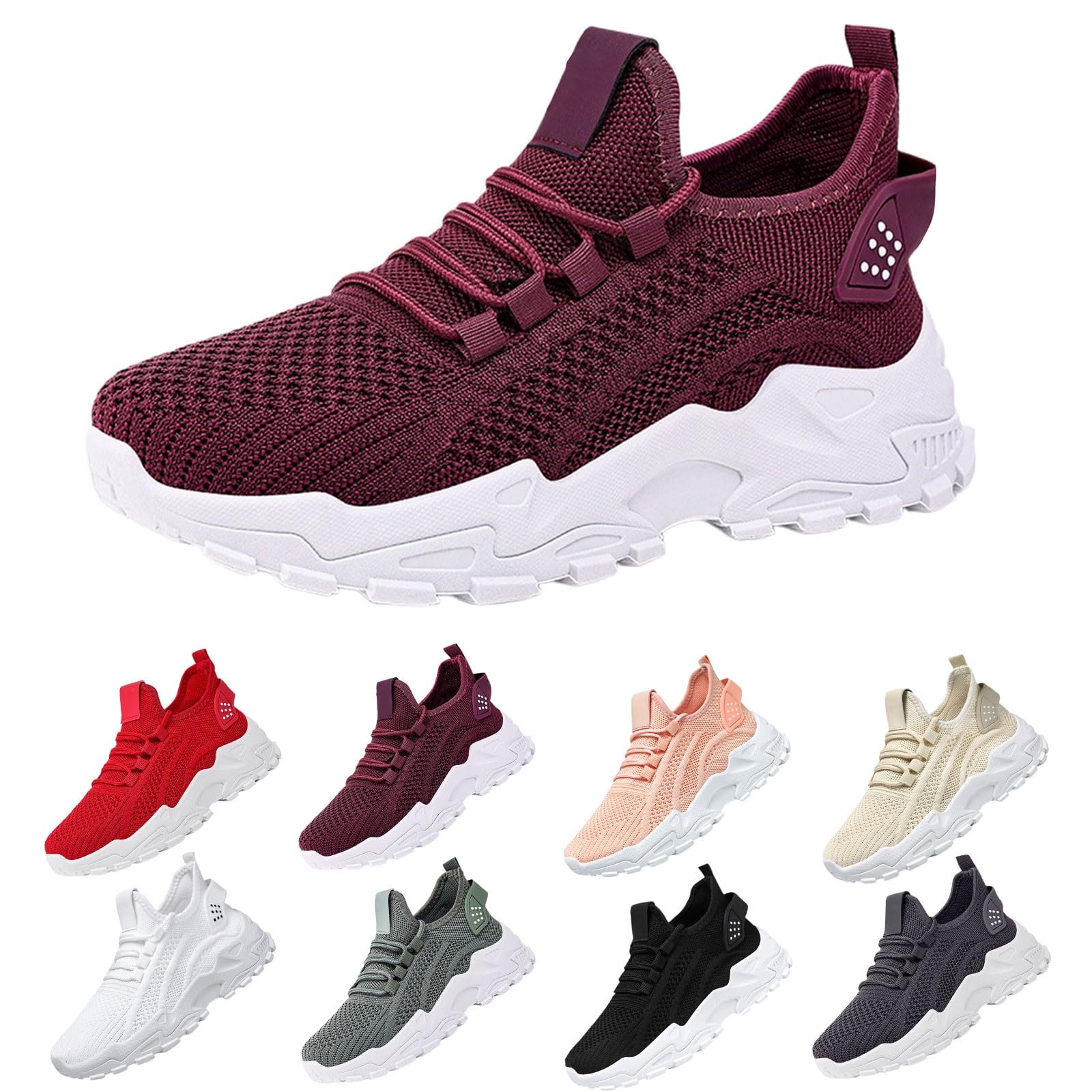 Scarpe Palestra Donna Eleganti Traspiranti Scarpe da Running Donna | Tennis Camminata in Pelle Sintetica per Passeggiata Invernale Calzature Fitness Moda Tempo Libero Tessuto Sintetico