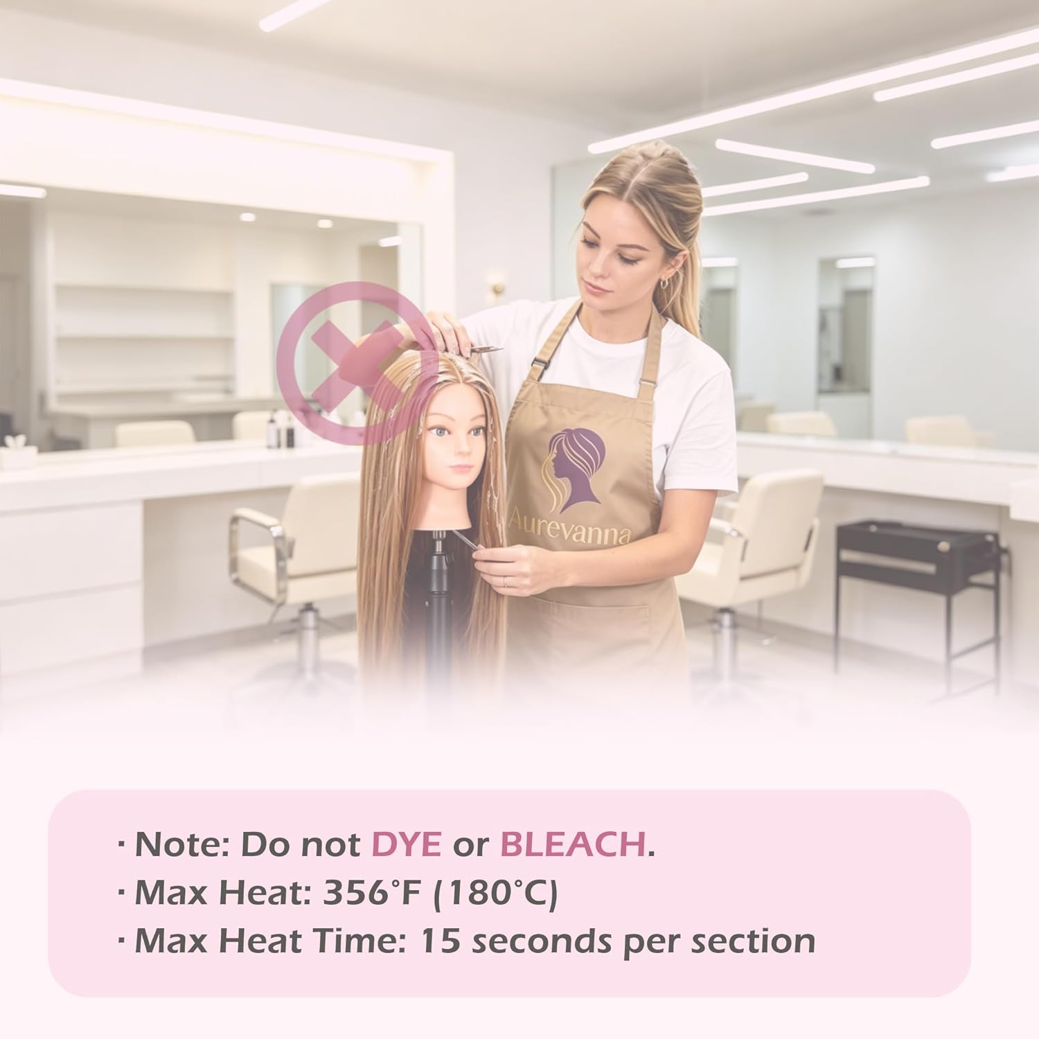 Mannequin Head with 80% Real Hair for Cosmetology, 26-28" Light Brown Hairdresser Training Head with Clamp Holder and Tool (Blonde)