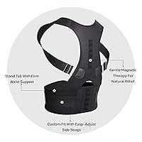 Vista 7 de Corrector de postura ajustable con terapia magnética, corrector de postura de espalda completa para mujeres y hombres - Soporte de espalda