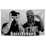 Suicide Music Theme Boys Flag 3x5 Feet Flag Suitable For Indoor And Outdoor Decorate for College Dorm Room,Parties, travel, filming, events, festivals Decor Wall tapestry (Music Theme)