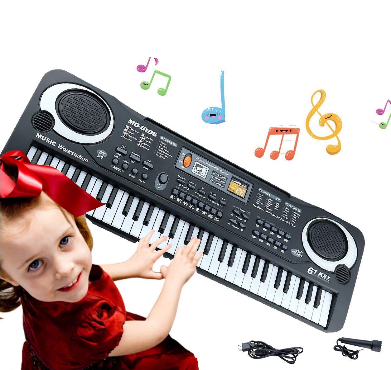 eWINNER Multi-function 61 Key Keyboard Electronic Digital Piano