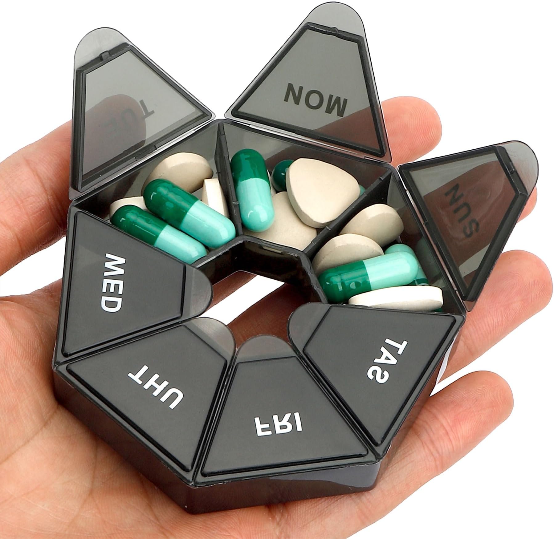 Weekly Pill Organizer Pill Container Pill Dispenser Daily Pill Organizer Travel Pill Case Pills Organizer Pill Holder Pillulier Pill Organizer 7 Day