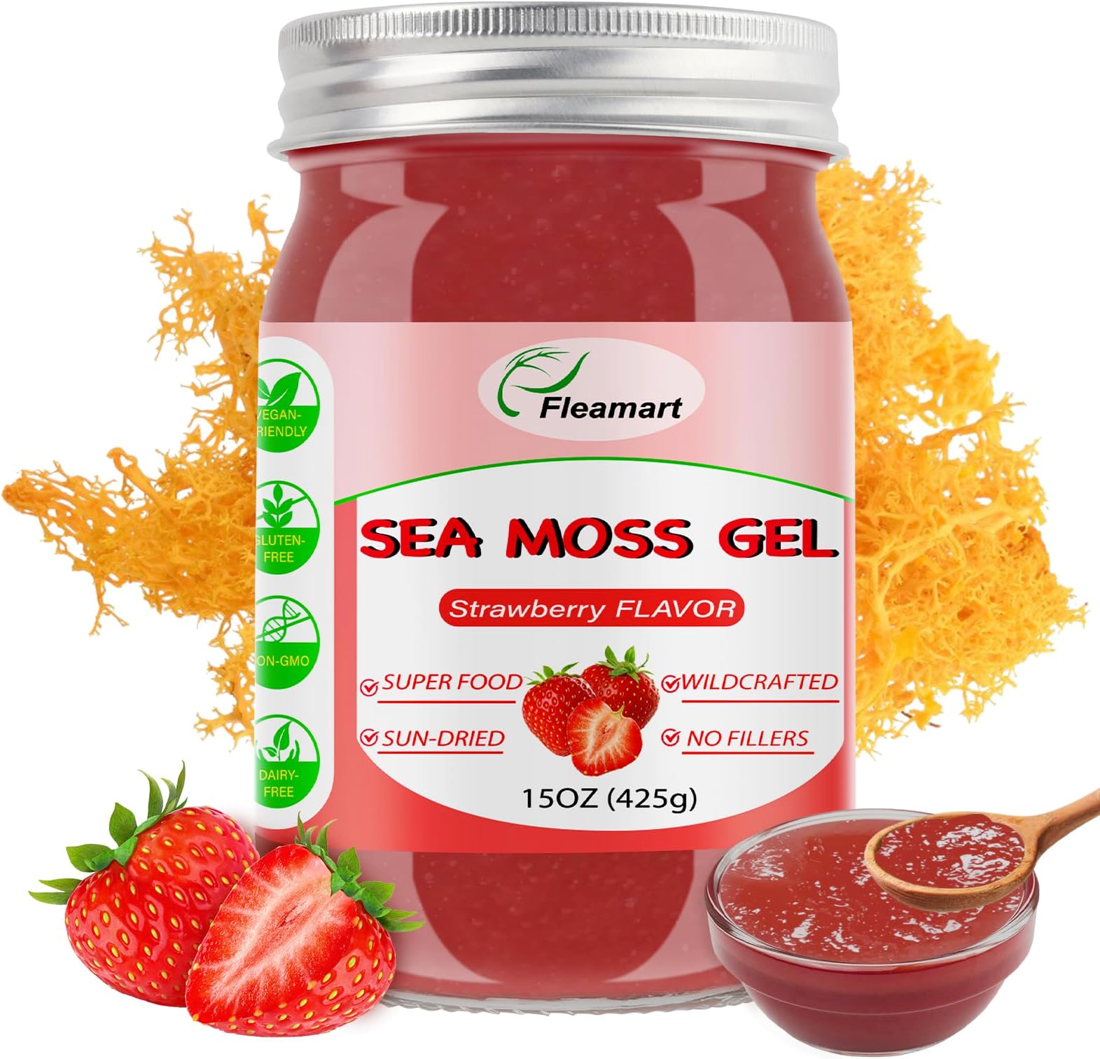 Amazon.com: Blue Raspberry Lemonade Sea Moss Gel Wildcrafted Irish ...