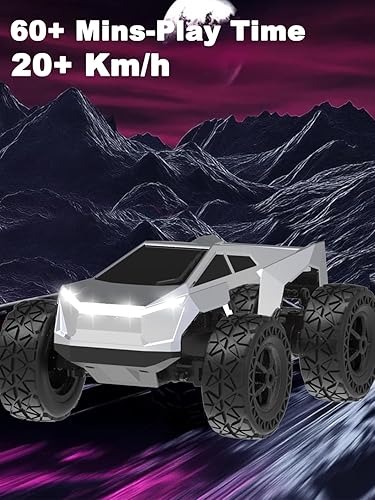 Miniatura 5 de Cybertruck - Camión de juguete a control remoto, escala 1:22, todo terreno, juguete a control remoto con iluminación LED, juguetes de camión