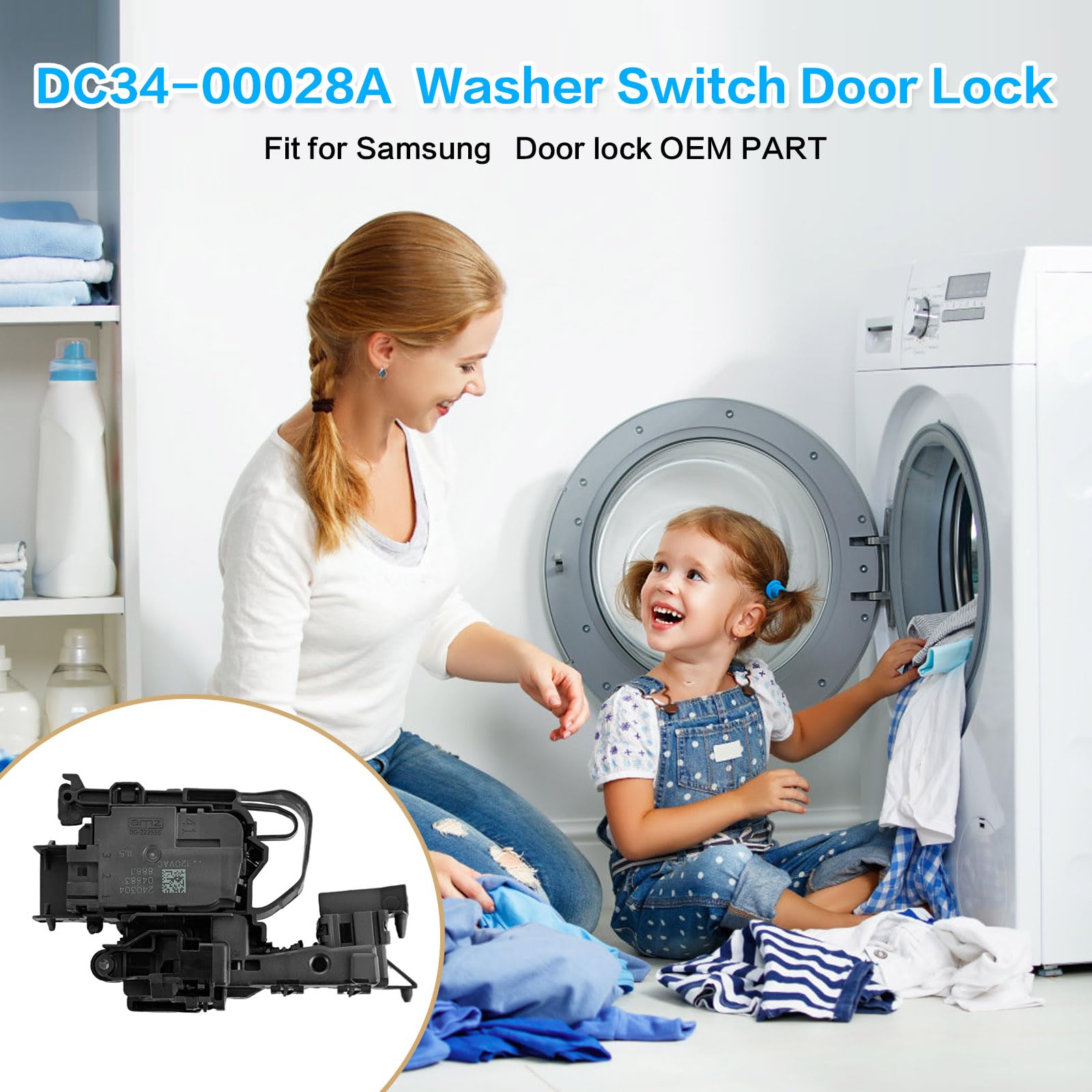 GALAXY品 Amazon.com: XXHCML DC34-00028A Washer Switch Door Lock Fit for