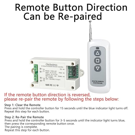 DC7-32V WiFi Smart Linear Actuator Motor Controller, Forward and Reverse Relay, Smart Life APP / RF433Mhz 328FT Remote Control, Compatible with Alexa, Google Home, Siri