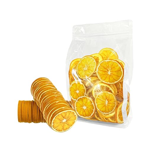 Vista 15 de Mkostlich Rebanadas de naranja seca a granel de 8.81 oz/250 g, rebanada de naranja deshidratada natural para cócteles, decoración de Navidad, velas