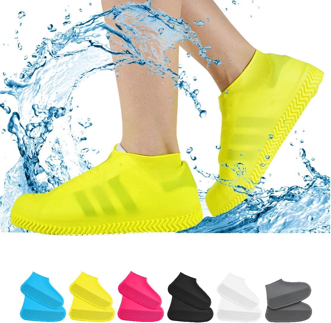 TIRTH ENTERPRISE (1Pair) Waterproof Slip Rubber Silicone Shoe Cover,Unisex Shoe Cover, Non-Slip Water Resistant Overshoes Silicone Rubber Rain Shoe Cover for Men, Women, Kids. (Large) (Yellow) (B0C7LN85Z9) Amazon Price History, Amazon Price Tracker
