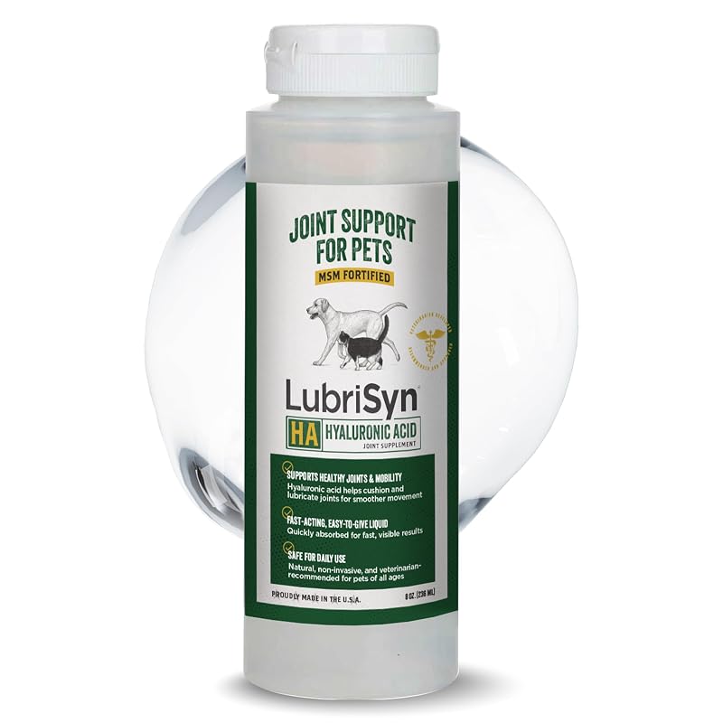 Suplemento líquido com ácido hialurônico e MSM para cães e gatos Lubrisyn Original Plus MSM, 240 mL
