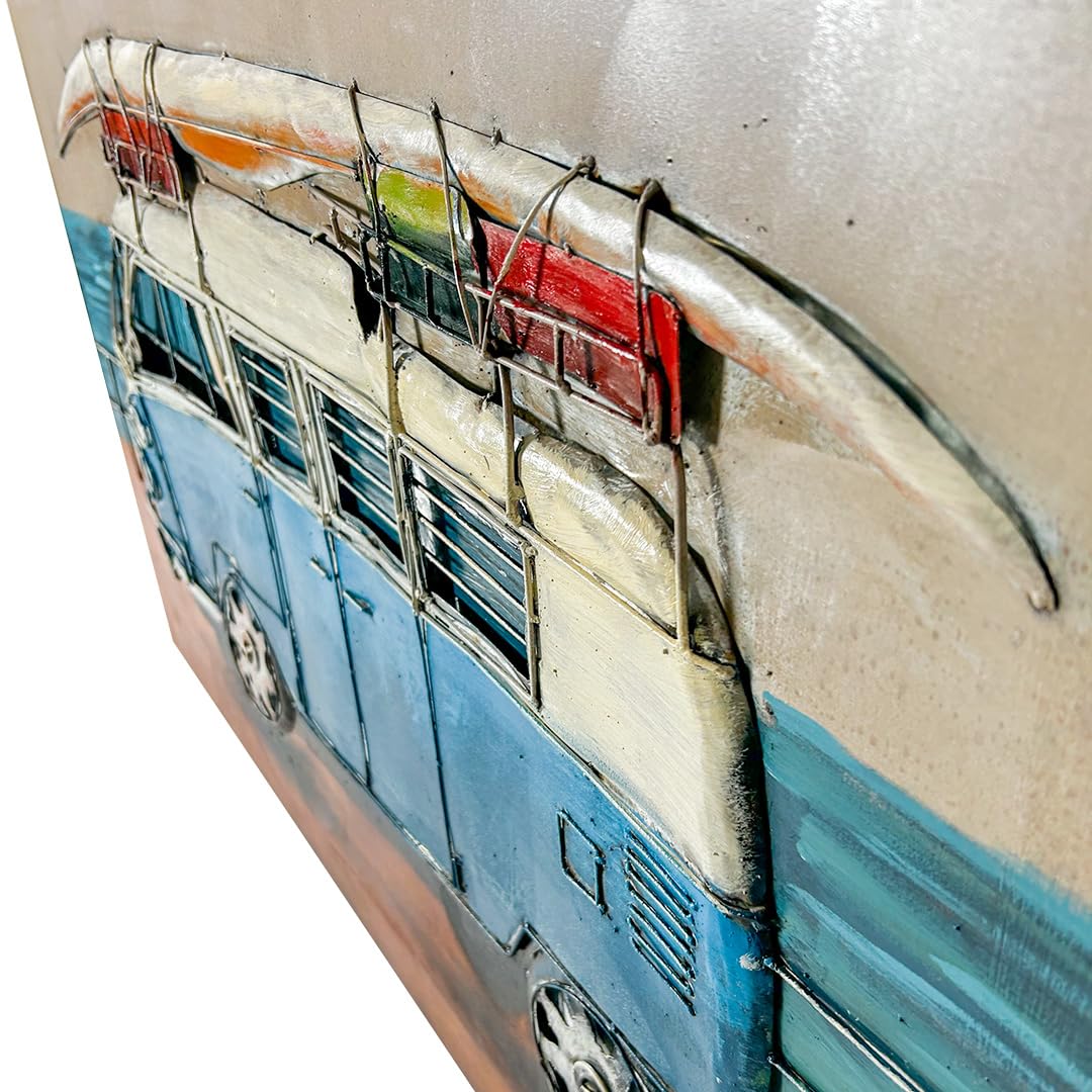 Kobolo Wandbild Wanddeko Metallbild 3D-Bild BEACH BULLY XXL 108x72 cm
