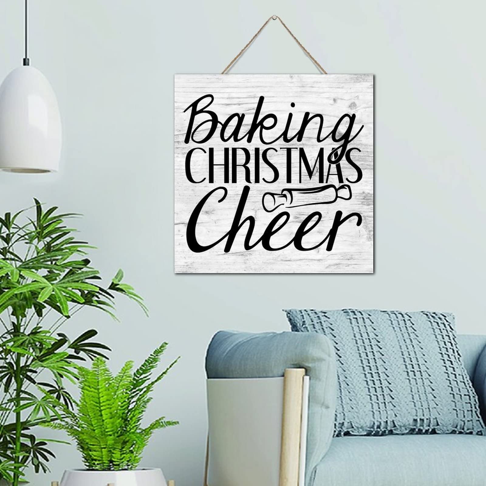 Cadre de Noël en bois noble au design moderne pour décoration murale