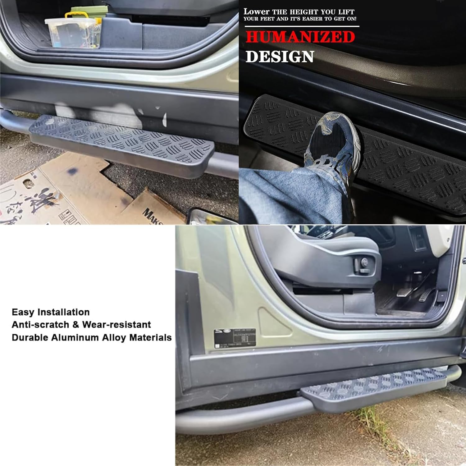 Running Boards Fit for 2020-2025 L663 Land Rover Defender 90 (2-Door) Side Step Rail Nerf Bars Aluminum (Vintage Style)