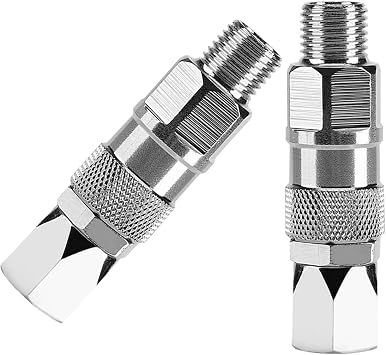 2pcs Swivel Joint for Airless Paint Sprayer 1/4" 360 Degree Rotating Spray Joint, Stainless Steel High Pressure Spray Gun Hose Swivel Connector Accessories for Graco Paint Spray Hose