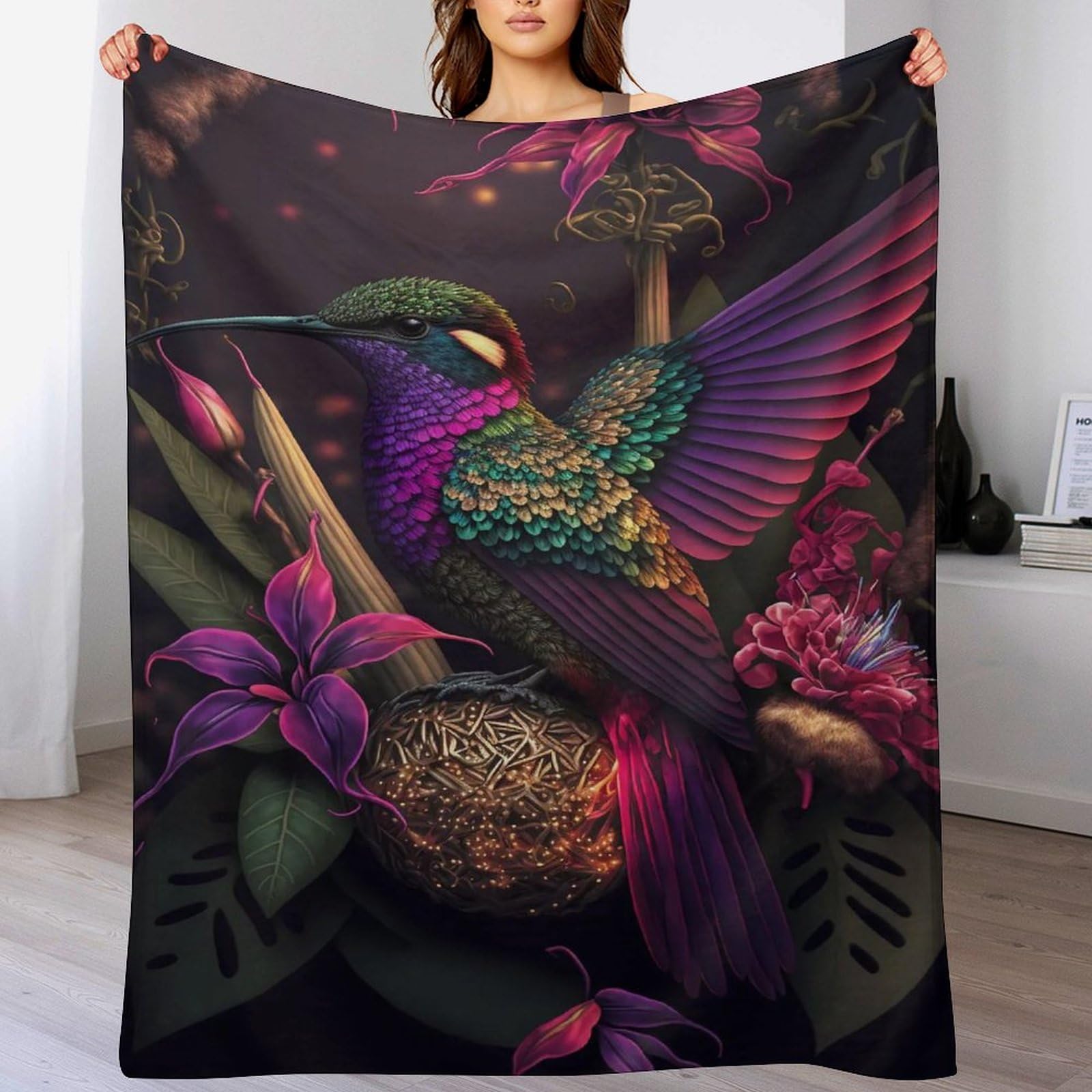 Manta de franela 3D colorida de 100x130 cm para sofa o cama