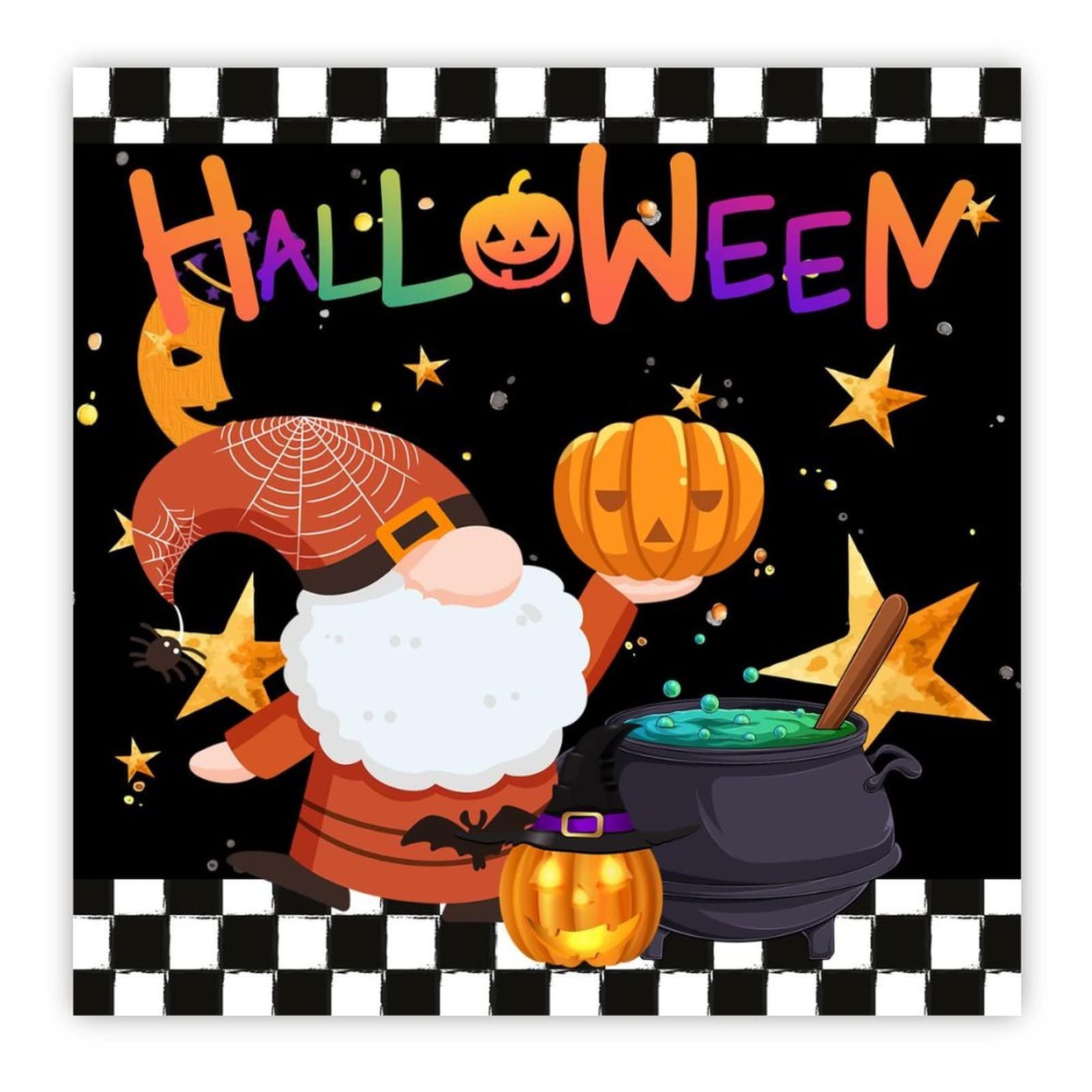 Chaudron magique et nain citrouille pour partager la magie d'Halloween en famille
