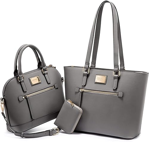 LOVEVOOK Monederos y bolsos de mano para mujer, bolsas de mano de moda, bolsa de hombro, asa superior, bolsa de mano, juego de 3 piezas