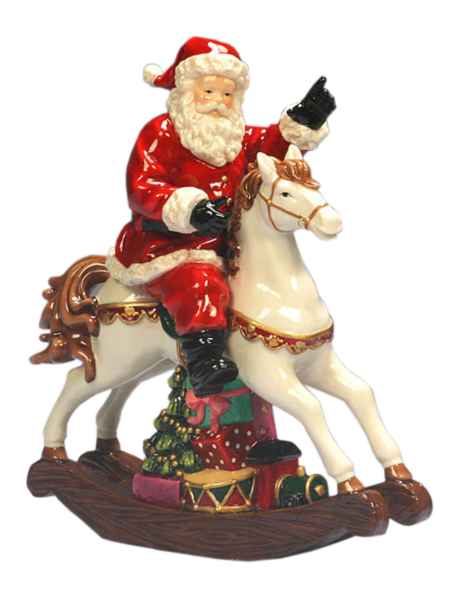 Statue du père Noël poupée artisanat de Noël en céramique peint bureau