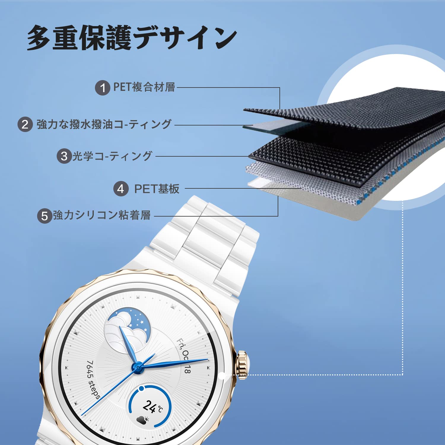 Amazon.co.jp: 【2枚セット】HUAWEI WATCH GT 3 Pro 43mm 用 フィルム