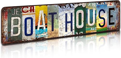 Miniatura 11 de Letrero de metal retro con texto en inglés «The 19th Hole – Arte de pared rústico con temática de golf vintage para bar, cueva de hombre, garaje,