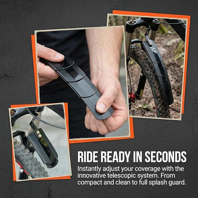 Guardabarros Retráctiles Ajustables para Bicicleta MTB y Ruta miniatura 5