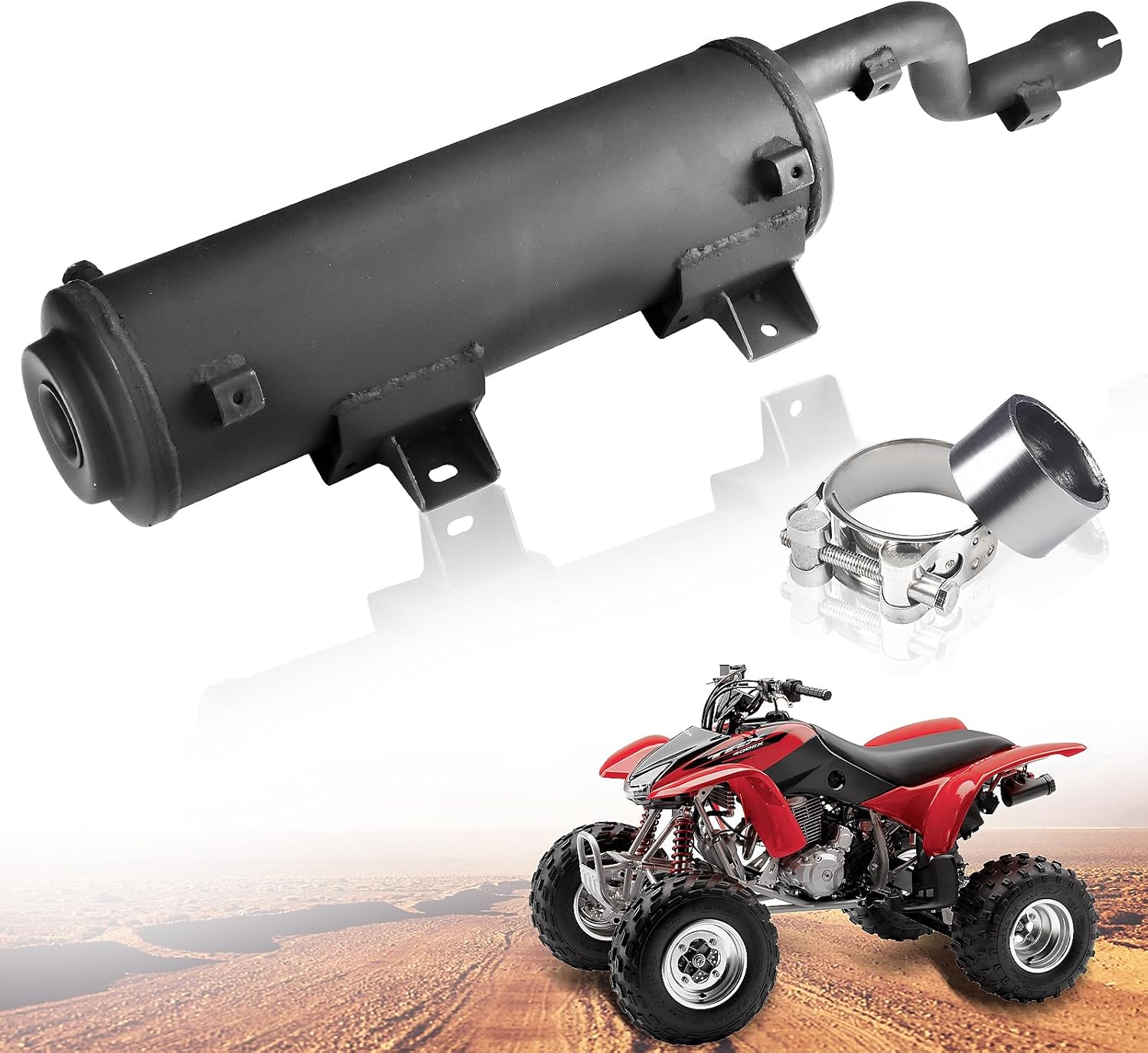 18310HM7A00 Muffler Compatible with 1995-2004 Honda Foreman 450 400 TRX400 TRX450 18310-HM7-A00 18310-HM7-A40 18310-HN0-670 18310-HM7-000