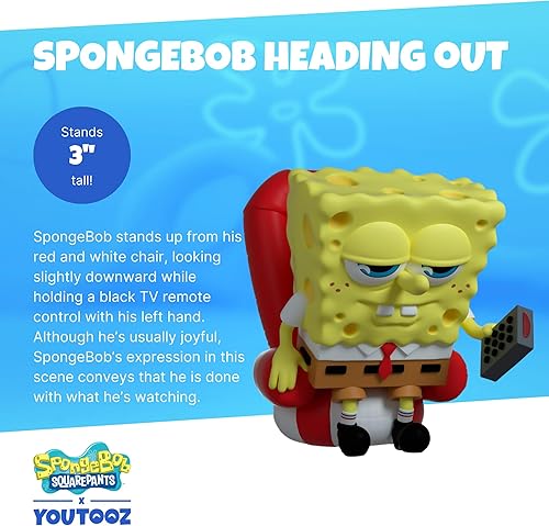 Miniatura 2 de Figura de vinilo de Bob Esponja que se dirige hacia fuera figura de Bob Esponja de 3 pulgadas divertida figura de vinilo de Meme de Internet -