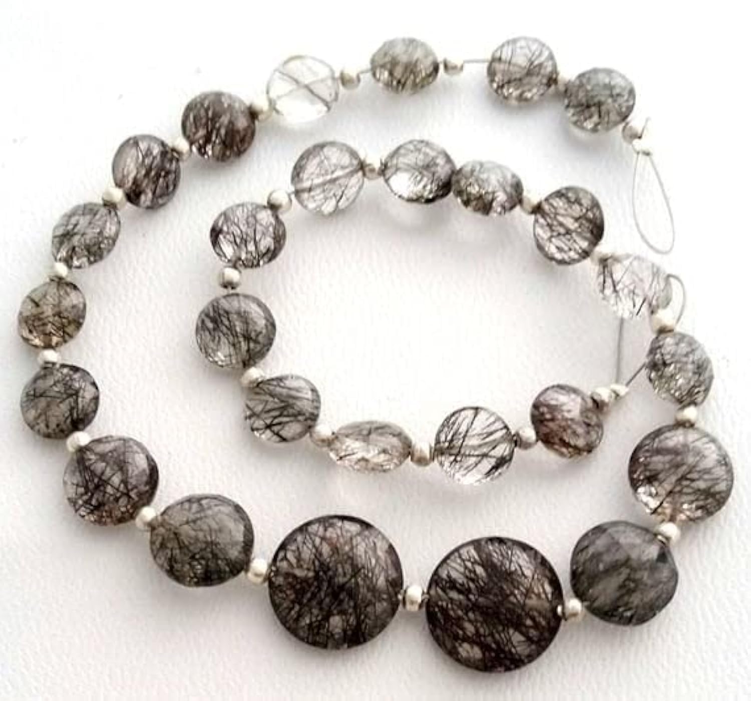 Quartz rutilé noir perles pièces facettées pour remplacer les pierres ternes de vos bijoux