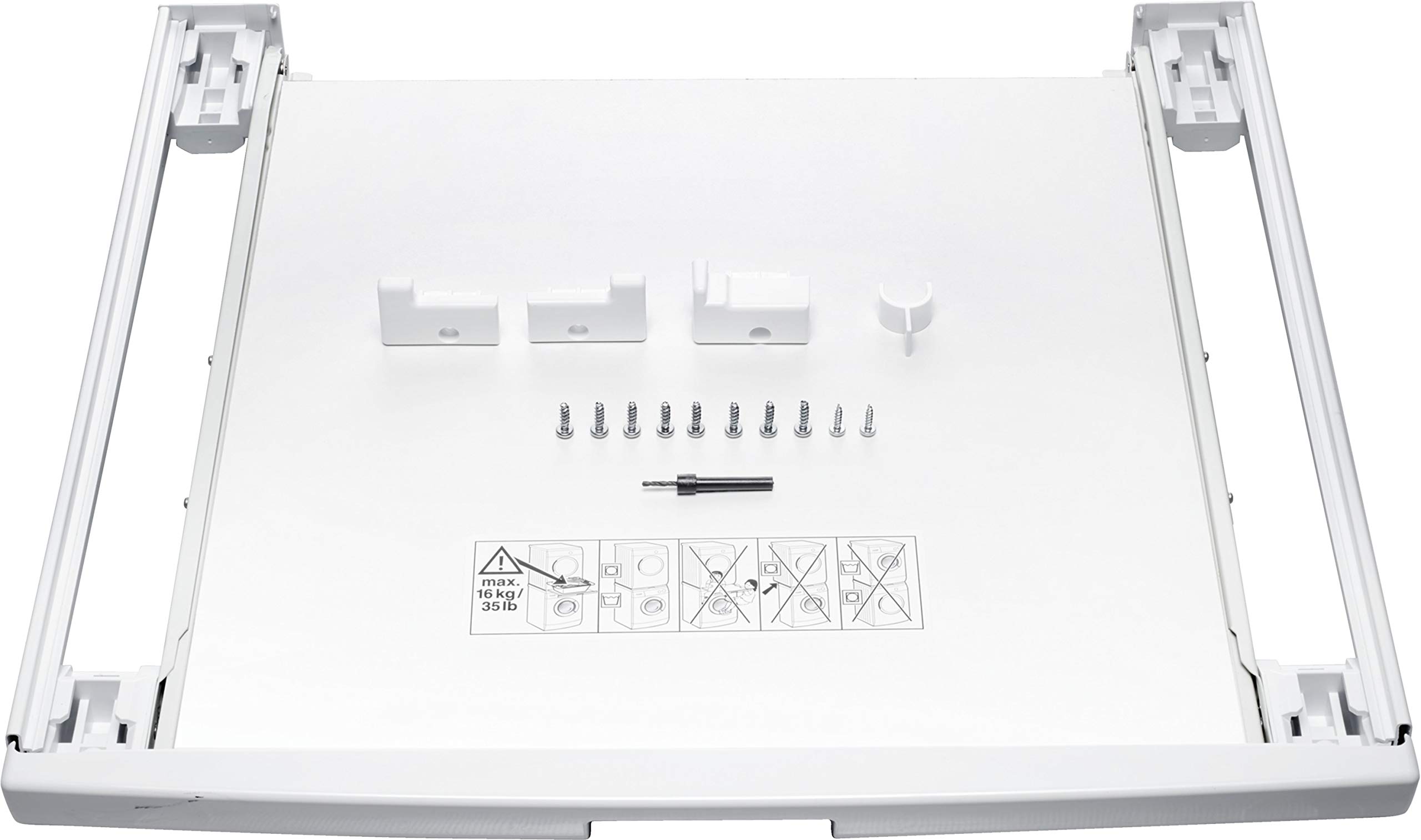 Bosch WTZ11400 Laundry Stacking Kit with Pullout Shelf for 24" Washers and Dryers (WAP/WTB Models)