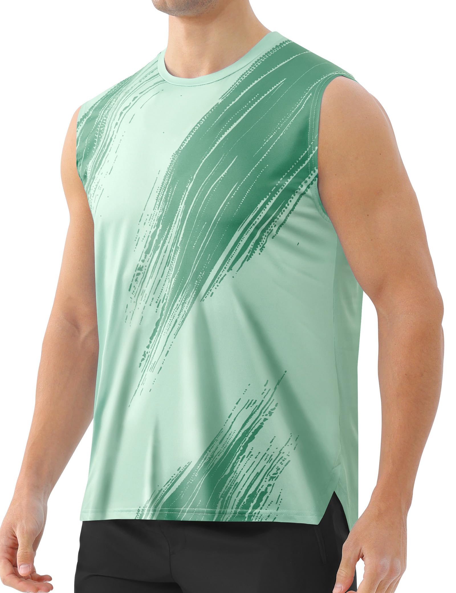 APTRO Herren Tank Top Ärmelloses Muskelshirt Atmungsaktives Schnelltrocknendes Funktionsshirt Elastisch für Gym Fitness Sport Workout