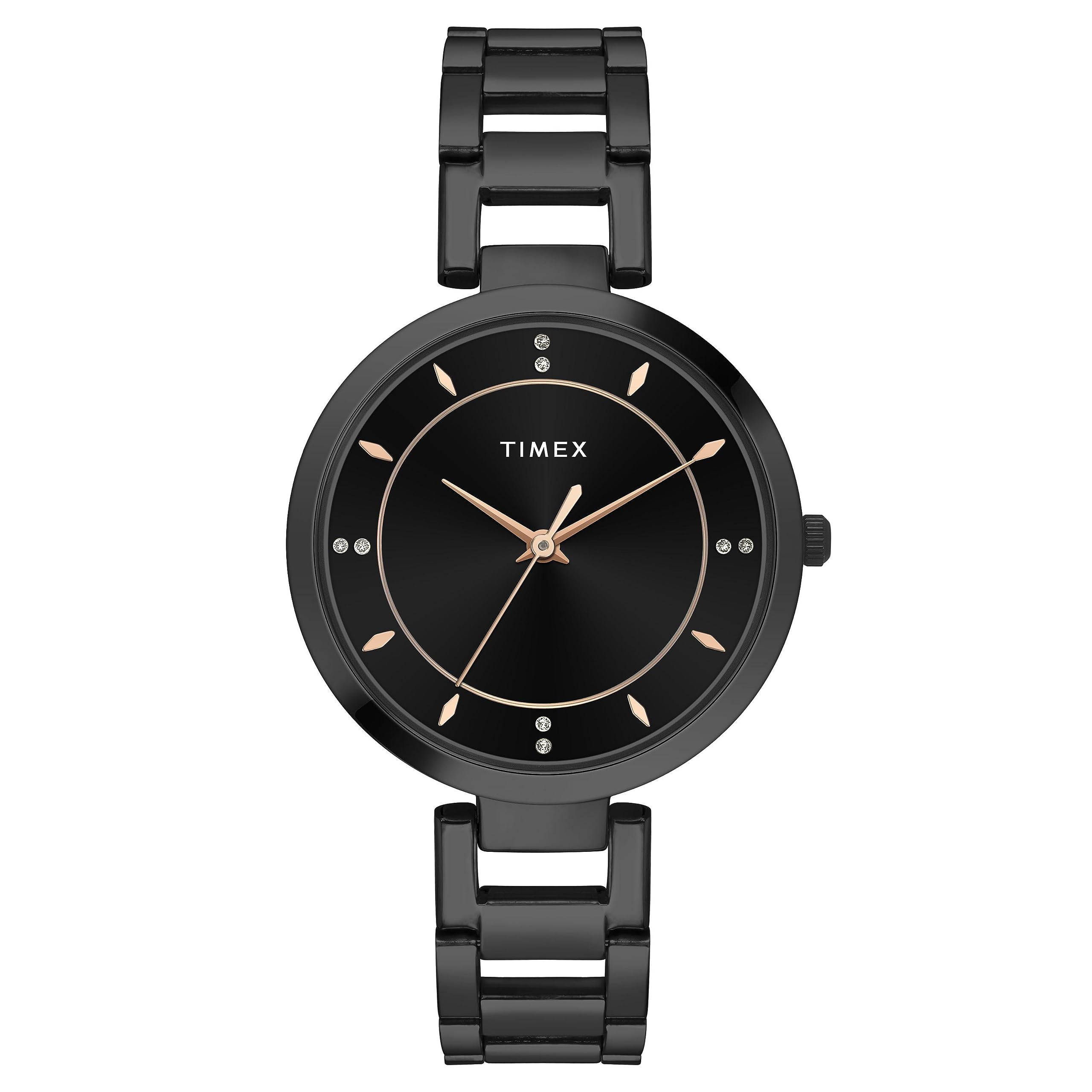 TIMEX 3 Hands Women Analog Black Dial Coloured Quartz Watch, Round Dial with 30 mm Case Width - TWEL107SMU14 (B0C1T1NB3G) Amazon Price History, Amazon Price Tracker