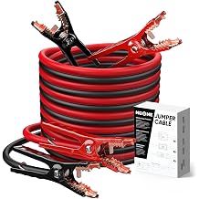 NOONE Jumper Cables for Car Battery - 2 Gauge 16 FT 800Amp Heavy Duty Automotive Booster Jumper Cables for Jump Starting Dead or Weak Batteries 2AWG x 16Ft