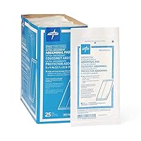 Vista 1 de Medline NON21450H Almohadillas abdominales estériles, almohadilla súper absorbente, 5 x 9 pulgadas, 25